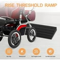 thumbnail image 3 of Threshold Ramps for Doorways Self-Adhesive Rubber Ramps for Door Threshold Rubber Door Threshold Ramp for Wheelchair Stroller Scooter Reducer Ramp (Black, 2\u201d Wide x 10' Long), 3 of 7