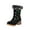 Black, variant on Red Women'S Mid Calf Boots Christmas Tree Pattern Round Toe Thick Sole Block Heel Low Heel Faux Fur Lined Warm Winter Boots For Daily Wear Size 36