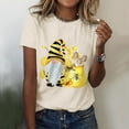 thumbnail image 2 of T Shirts for Women Summer Classic Cotton Short Sleeve Crewneck Printed Festival Casual T-Shirt Tops, 2 of 4