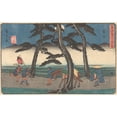 thumbnail image 2 of Andō Hiroshige 14x11 Black Ornate Wood Framed Double Matted Museum Art Print Titled: Akasaka (ca. 1841 --1842), 2 of 5