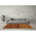 thumbnail image 3 of Ahgly Company Indoor Round Abstract Orange Modern Area Rugs, 8' Round, 3 of 4