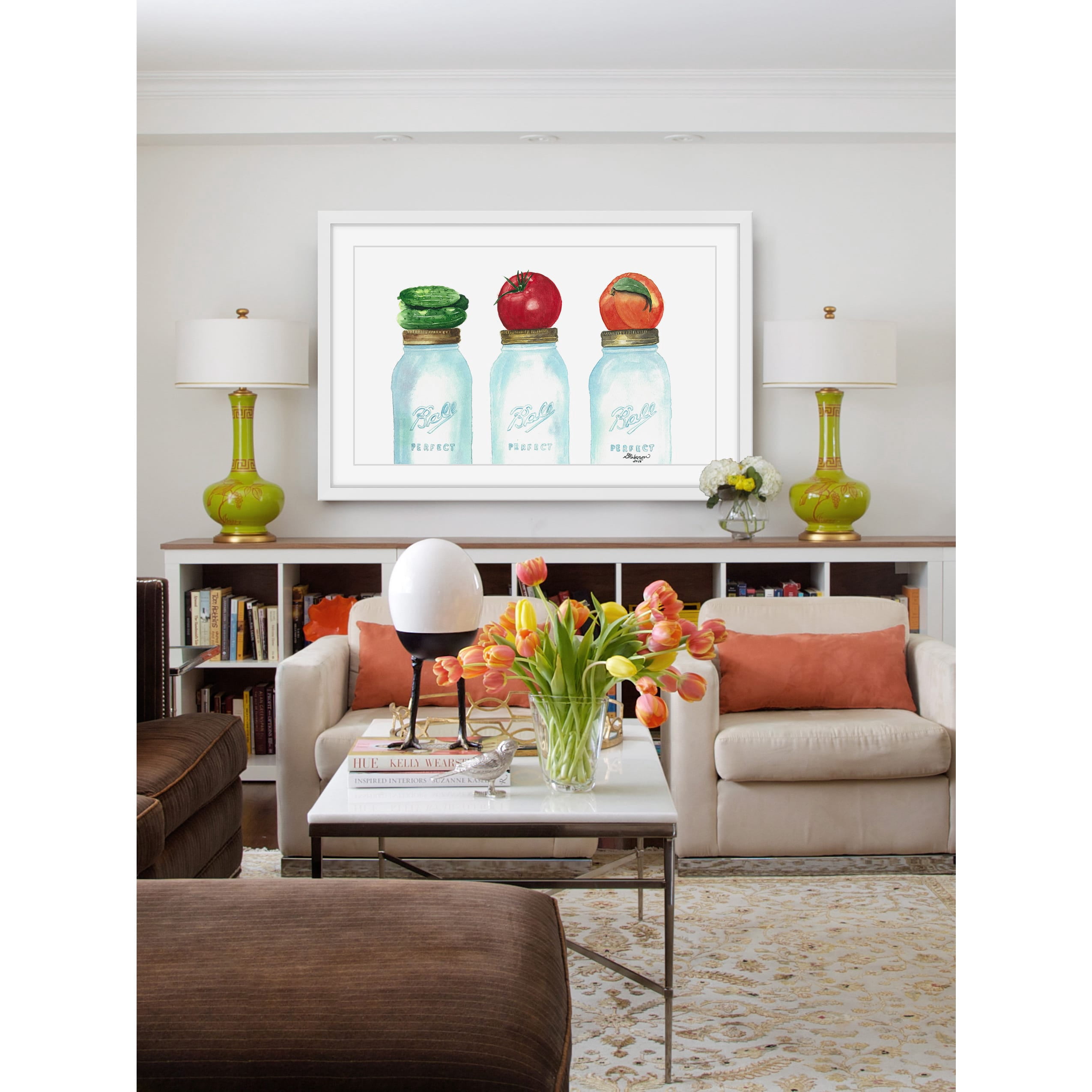 "Veggie Jars" Framed Painting Print