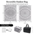 thumbnail image 3 of Alfombra de exterior Bsmathom, 183 x 274 cm, impermeable, reversible, gris, 3 of 9