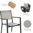 thumbnail image 4 of Greemotion Lyon 5-Piece 3-in-1 Aluminum Patio Dining Table Set Natural, 4 of 9