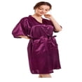 thumbnail image 6 of LYMAYTER ‌Women Satin Robe‌ Soft Luxurious Bathrobe Mid-Length Elegant Loungewear for Spa & Home M-3XL, 6 of 9