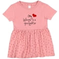 thumbnail image 3 of Inktastic My Heart Belongs Firefighter Girls Baby Dress, 3 of 5