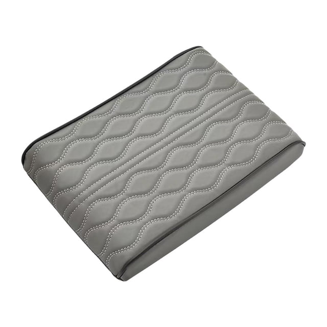 Wave Embroider PU Leather Car Armrest Mat Center Console Arm Rest Protection C7