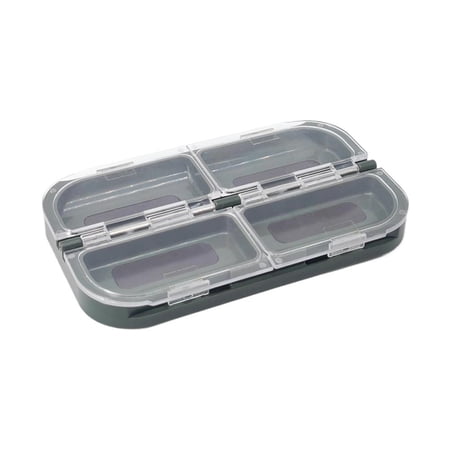 Agiufgs Fly Fishing Tackle Box Magnetic Hook Holder and Waterproof Storage for Organizing Lures and Hooks in Tackle Bag Four-panel