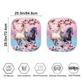 thumbnail image 3 of Yuyamidu Cherry Blossom Car Sunshade 2 Pack Horse Automobile Sunshades Windshield for SUV Truck Van Universal Sun Visor for Car Windshield Keep Vehicle Cool, 3 of 5