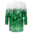 thumbnail image 5 of Women's Tops 3/4 Sleeve Clearance,Christmas 3/4 Sleeve Tops for Womens Snowman Snowflake T Shirts Crew Neck Blouse Xmas Holiday Comfy Pullover Tees, 5 of 5