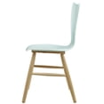 thumbnail image 4 of Modern Contemporary Urban Design Dining Kitchen Room Side Chair, Set of Four, Wood, Light Blue, 4 of 5