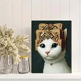 thumbnail image 2 of Qisvanset Abstract Toast Cat Headwear Canvas Print 15.75x11.81 Inches, 2 of 8