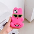 thumbnail image 3 of 3D Cool Rabbit Case for iPhone 12/12 Pro 6.1",Creative Cartoon Cool Sunglasses Rabbit Case for Women Girls Teens Kids,Cute Kawaii Character Bunny Soft Silicone Case for iPhone 12/12 Pro 6.1 inch, 3 of 12