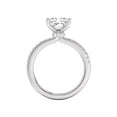 thumbnail image 3 of Golden Jewel Princess Cut Moissanite Hidden Halo Engagement Ring for Her - 2.2 Ct Moissanite - 14K White Gold Plated - Women's Prong Set Wedding Ring - Perfect for Proposals and Anniversary, 3 of 3