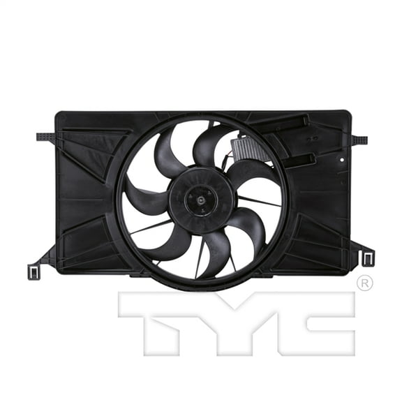 TYC 622800 Dual Radiator and Condenser Fan Assembly for FO3115189 FD67098A gn Fits select: 2012-2018 FORD FOCUS