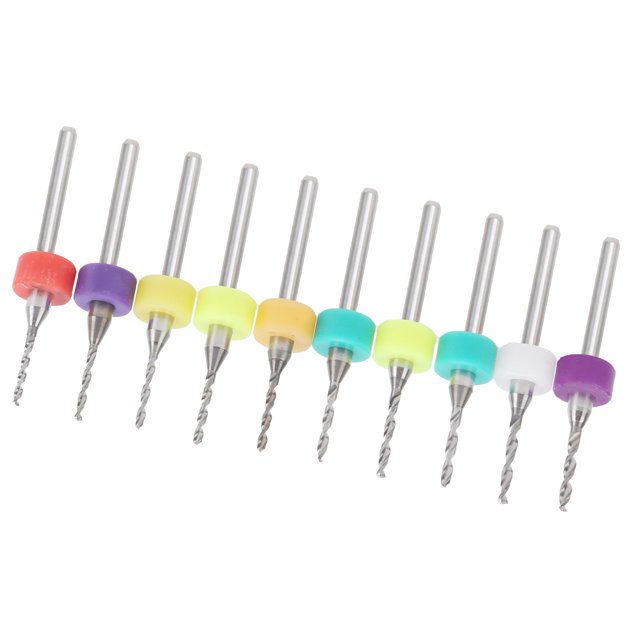 Micro Drill Bits, Straight Shank Twist Drill Drill Bits Carbide Micro Cemented Carbide Replacement With 10pcs Drill Bits For Circuit Boards ANGGREK Straight Shank Twist Drill