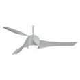 thumbnail image 3 of minka-aire f803-sl, artemis silver 58" ceiling fan with light & wall control, 3 of 6