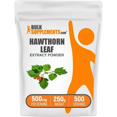 BulkSupplements Hawthorn Leaf Extract Powder - 500mg per Serving - 250 Grams (8.8 oz) - 500 Servings