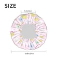 thumbnail image 6 of YFYANG Women's Double Waterproof Shower Cap, Pink Plant Line Art Reusable Hair Cap for All Hair Styles and Head Sizes, 6 of 9