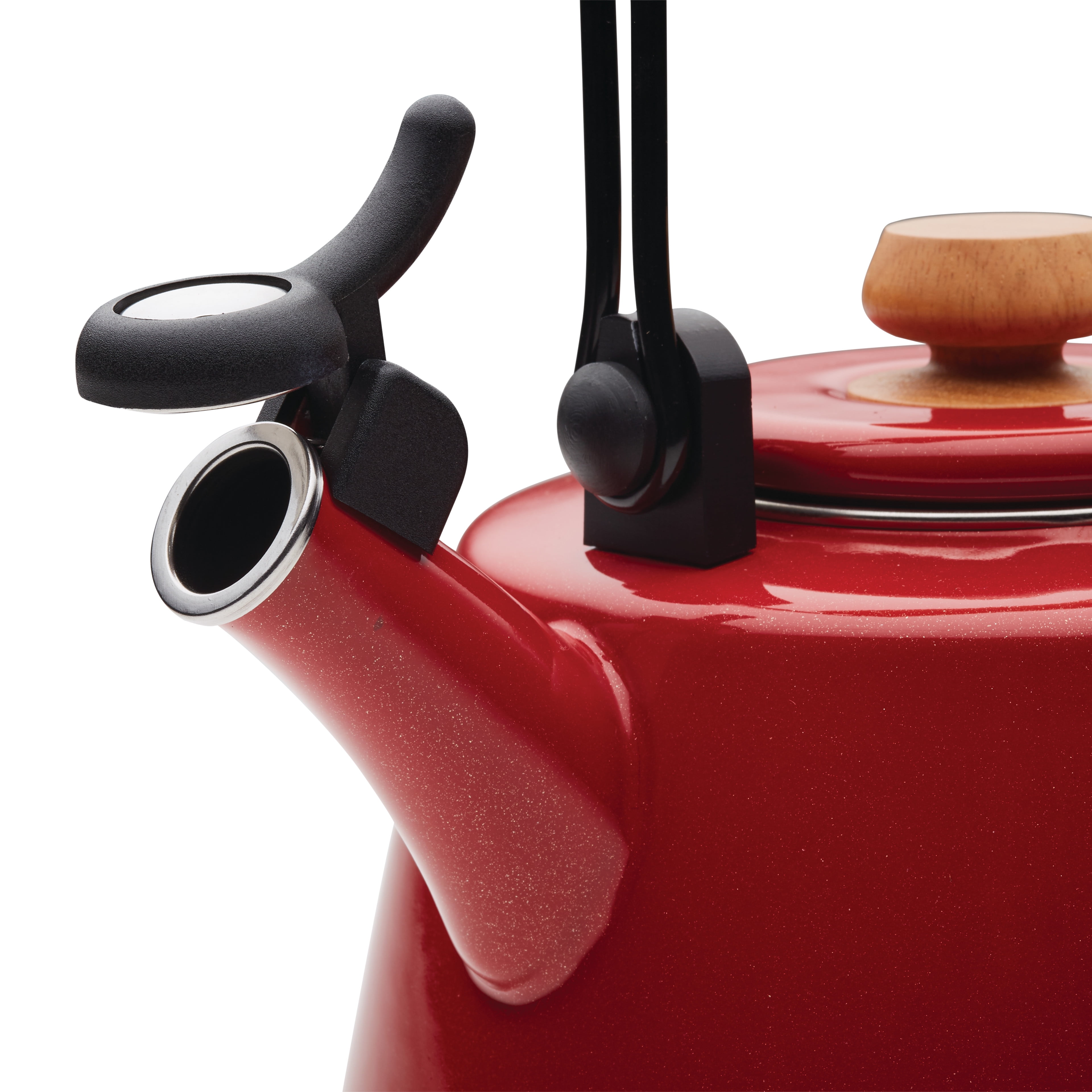 Red Whistling Tea Kettle by Home-Style Kitchen - Walter Drake