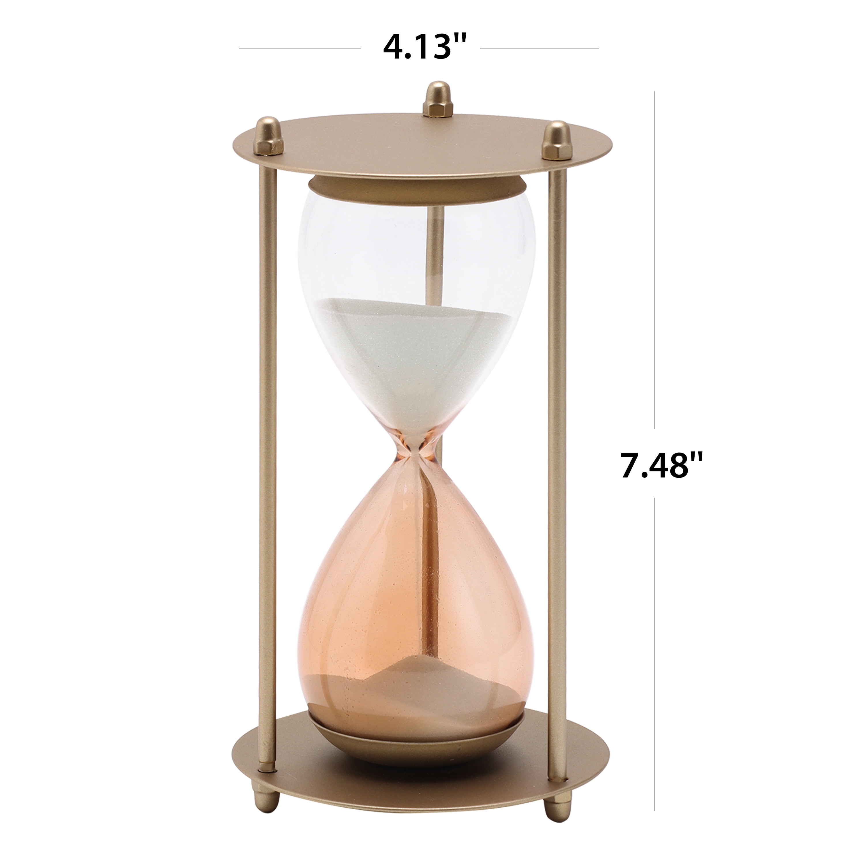Home Decor Collection Sterling & Noble Gold Metal Hourglass Tabletop Timer