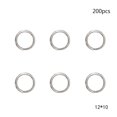 thumbnail image 3 of CIMAXIC 200pcs 12x10mm Split Circle Rings Jewelry DIY Accessory Stainless Steel Key Chain Rings,0.39"X0.39"X0.04", 3 of 4