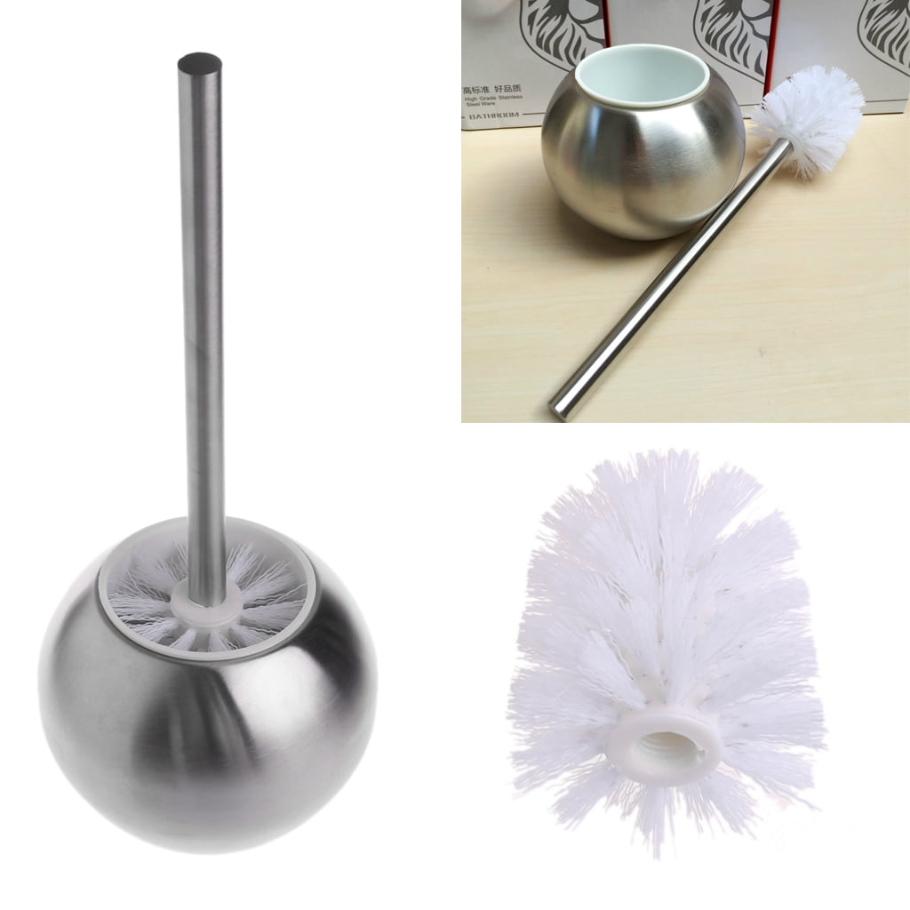 Stainless Steel Toilet Bowl Brush Bathroom Cleaning Tool Holder With Base 