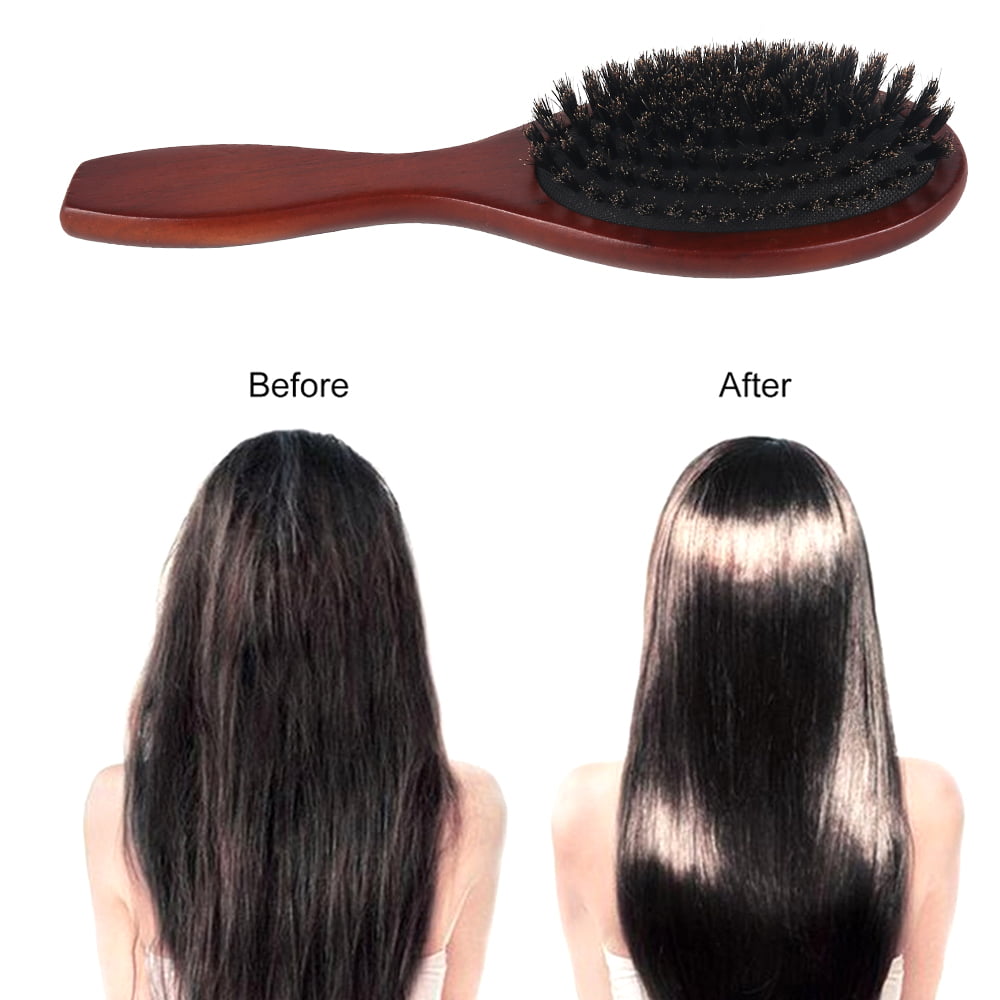 Boar Bristle Paddle Hair Brush Massage Comb Anti Static Detangling Hair Comb  Scalp Care Massage Brush Barber Hairdressing Tools - Combs - AliExpress