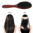 thumbnail image 5 of ODOMY Wooden Boar Soft Natural Bristles 8.66" Oval Hair Brush, Detangling, Anti-Static Technology, Brown, 5 of 9
