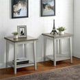 thumbnail image 3 of Furniture of America Deldrin Wood 1-Shelf Side Table in Gray (Set of 2), 3 of 5