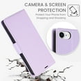 thumbnail image 6 of Wallet Case for iPhone 16e with [RFID Blocking] Card Holder Kickstand with Lanyard,Magnetic Clasp PU Flip Leather Shockproof Full-body Phone Case for iPhone 16e,Purple, 6 of 7