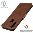 thumbnail image 3 of Wallet Case for Samsung Galaxy A11 with Card Holder Slots,Kickstand Phone Cover Premium Leather Magnetic Closure Slim Flip Shockproof Wrist Strap Case for Samsung Galaxy A11 6.4",Brown, 3 of 14