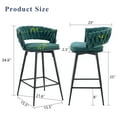 thumbnail image 4 of Bar Stools Swivel Set of 2 Counter Height Metal Modern Tall Chairs with Back Armrest Footrest for Bar Kitchen Island Counter Dining Party Home, 4 of 7