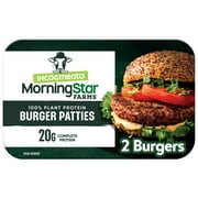 MorningStar Farms Incogmeato Vegan Original Meatless Burgers, 8.5 oz, 2 Count (Frozen)