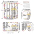 thumbnail image 2 of Easter Bunny & Eggs Shower Curtain and Floor Mat 4-Piece Set – Waterproof Bathroom Decor with Toilet Lid Cover & Non-Slip Rugs for Easter Home Decoration, 2 of 5