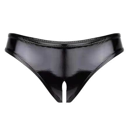 Uuszgmr Women Lingerie Womens Lingerie High Gloss Leather Open Fit Triangle Shorts Stylish Casual Attractive