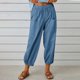 thumbnail image 1 of ICHUANYI Liquidación Moda Mujer Verano Casual Suelto Algodón Y Lino Bolsillo Pantalones Pantalones ICHUANYI WER202308246619, 1 of 7