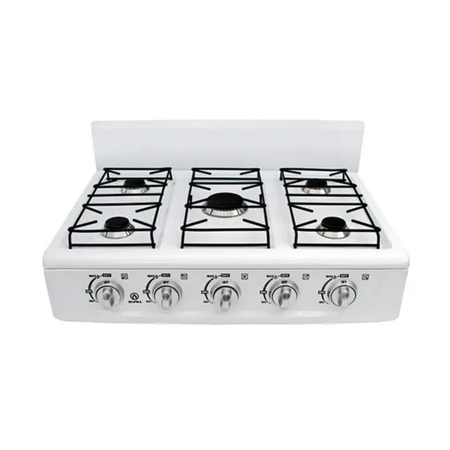 Parrilla de mesa Supra 5 quemadores color blanco