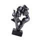 thumbnail image 3 of Escultura abstracta de cara de pareja besándose, figura de amor, centro de mesa, artesanía Plateado vintage, 3 of 9
