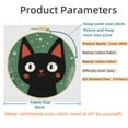 thumbnail image 2 of Merry Christmas Black Cat DIY Stamped Cross Stitch Kits Easy for Beginners with Hoop 11CT Counted Embroidery Needlepoint Crafts Arts for Handmade Enthusiasts and Home Decor 30x30cm(1), 2 of 8
