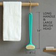 thumbnail image 4 of Cepillo de baño mejorado con cerdas cómodas, mango largo, exfoliación suave, mejora la salud y la belleza de la piel, ducha de baño, cepillo corporal húmedo o seco (14 pulgadas, verde) oso de fresa Electrónica, 4 of 5