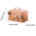 thumbnail image 5 of Makeup Bag Large Capacity Travel Toiletry Organizer with Mesh Window, Portable Cosmetic Pouch 9.45x5.12x5.12In for Women Travel, 5 of 5