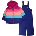 thumbnail image 1 of Osh Kosh Girls Rainbow Colorblock 2-Piece Snowsuit(Multi 12 Months), 1 of 1