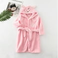 thumbnail image 2 of Youmylove Kids Pajamas Kids Pajamas Night-Robe Flannel Bathrobes Sleepwear Warm Boys Toddler Hooded Baby Girls Cartoon Girls Coat Jacket, 2 of 3
