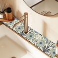thumbnail image 2 of Yayeee Faucet Mat for Kitchen Sink 30" Diatomite Long Splash Guard Pad, Blue Floral Pattern, 2 of 7