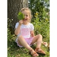 thumbnail image 3 of BemeyourBBs Auntie's Little Bestie Baby Girls Summer Clothes Toddler Baby Girl Outfit Cute Letter Print Short Sleeves T-Shirt and Elastic Ruffled Shorts Set, 3 of 9
