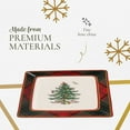 thumbnail image 4 of Spode Christmas Tree Tartan Square Platter - 10-Inch Holiday Serving Platter for Christmas Entertaining - Traditional Tartan Plaid Design with Iconic Tree Motif - Microwave and Dishwasher Safe, 4 of 7