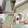 thumbnail image 6 of 2x6 Kitchen Runner Rug, Sage Green Non-Skid Rubber Backing Large Rectangle Rugs - Living Room Bedroom Home Office, Geometric Flower Leaf Diamond Plaid Retro Indoor Floor Mat Carpets Washable Rug, 6 of 9