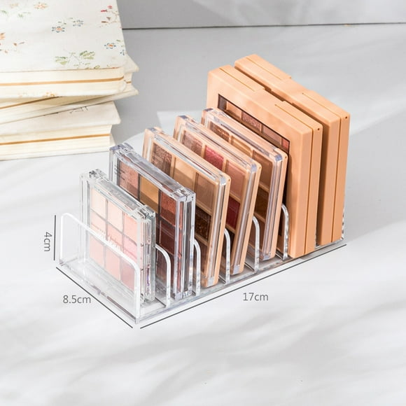 Palette Organizer, Plastic Bathroom Counter Organizer Beauty Blender Holder, Large Capacity Cosmetic Eyeshadow Makeup Organizer for Bathroom Vanity Counter (Transparent)