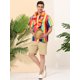 thumbnail image 3 of Camisa a rayas de verano para hombre Lars Amadeus Camisas de rayas verticales de bloque de color de playa con botones de manga corta verde rosa XXL, 3 of 6